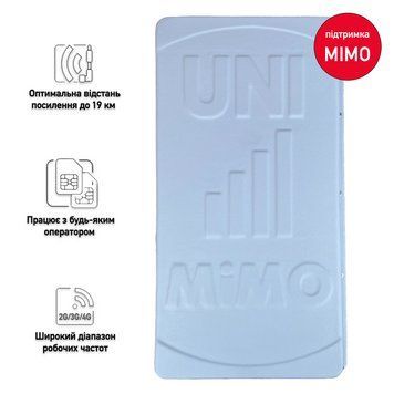 Широкосмугова 2G/3G/4G MIMO антена панельного типу Uni (824-960/1700-2700 МГц) з підсиленням 19 дБі 447322543 фото