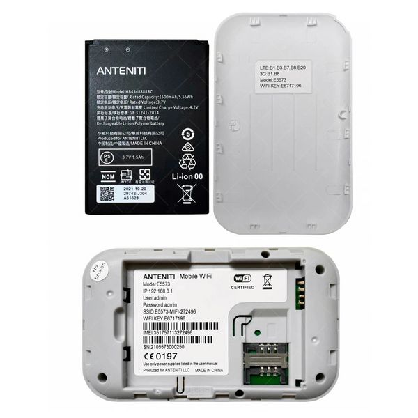 Портативний 4G/LTE Wi-Fi роутер Anteniti E5573 (LTE Cat. 4 - швидкість до 150 Мбіт/с) 574721261 фото